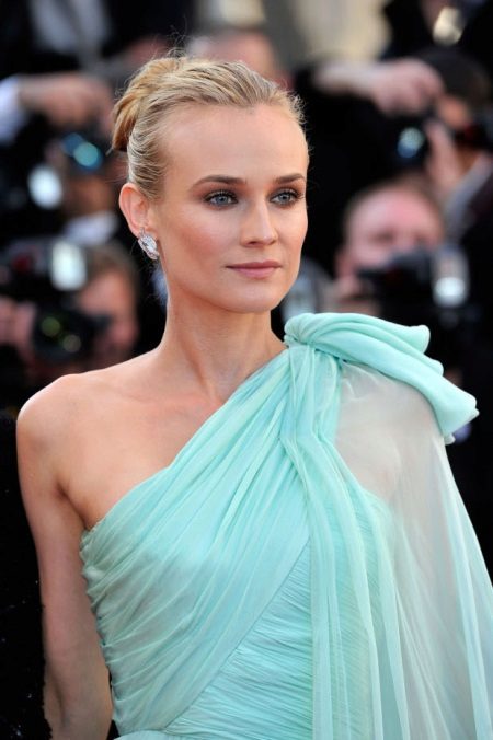 Maquillage de soirée pour une robe à la menthe