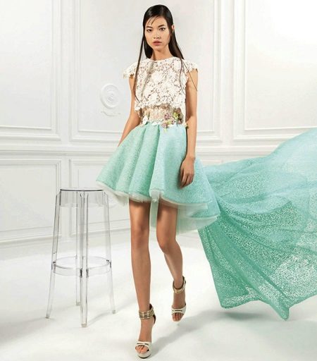 Robe blanche menthe