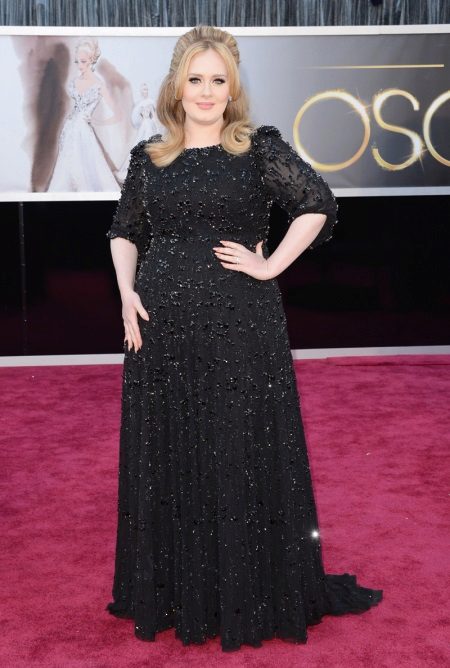 Robe de soirée au sol pour les femmes obèses