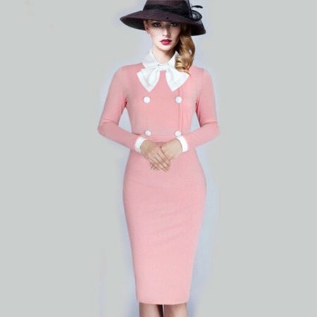 Robe élégante rose