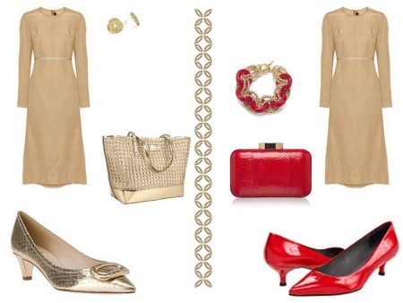 Accessoires de robe de corps rouge