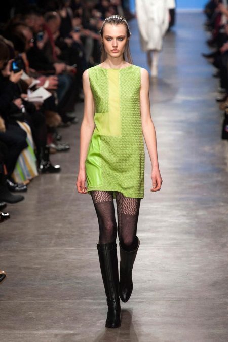 Robe courte vert tilleul