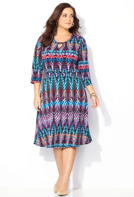 Robe tricotée de couleur pour le plein