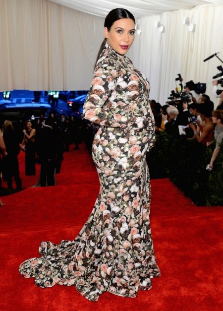 Robe longue en maille avec imprimé floral à manches longues pour femmes enceintes