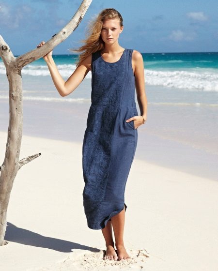 Robe longue d'été en lin