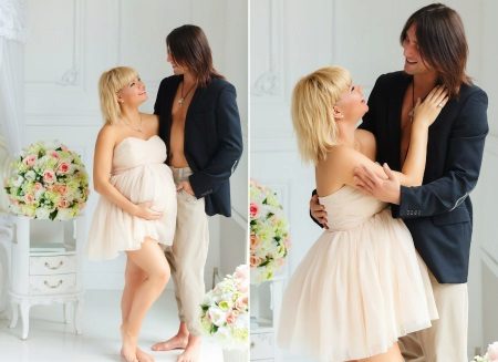 Robe courte pour une séance photo enceinte