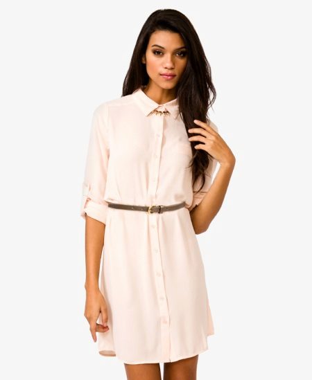 Robe chemise en satin