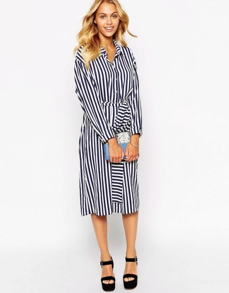 Robe chemise mi-longue