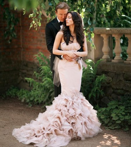 Robe de sirène avec train