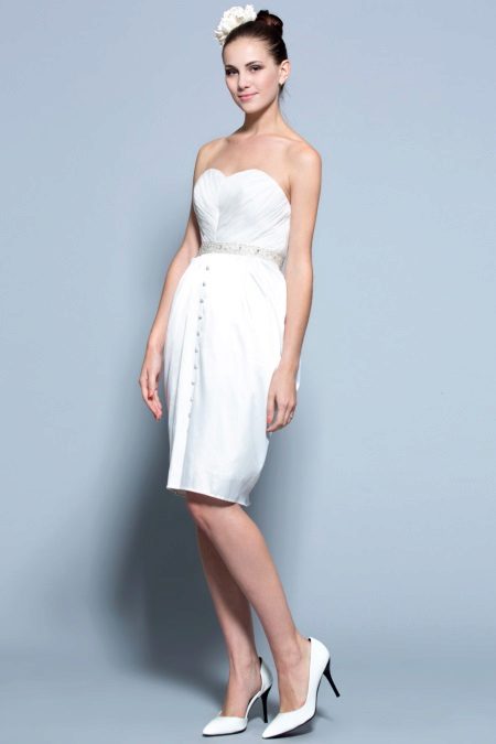 Robe de mariée de style tulipe blanche
