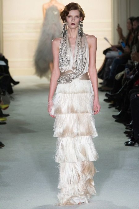 Robe style Chicago à franges et perles