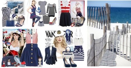 Robes à rayures bleu blanc rouge
