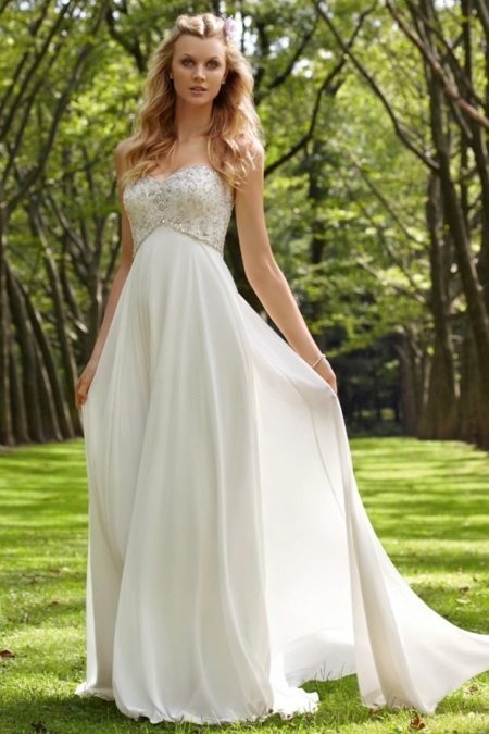 Robe de mariée taille haute
