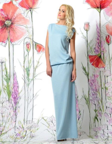 Robe en maille bleue