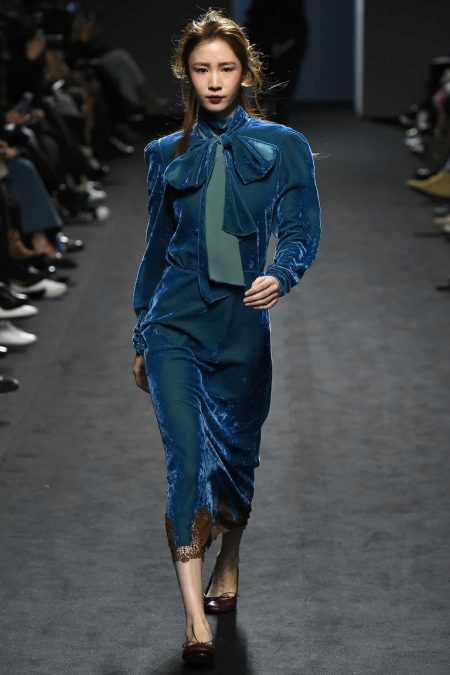 Robe d'automne en velours