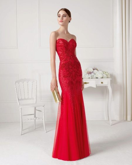 Robe bustier rouge