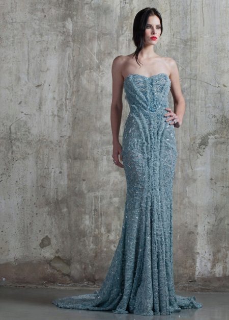 Robe de sirène sans bretelles