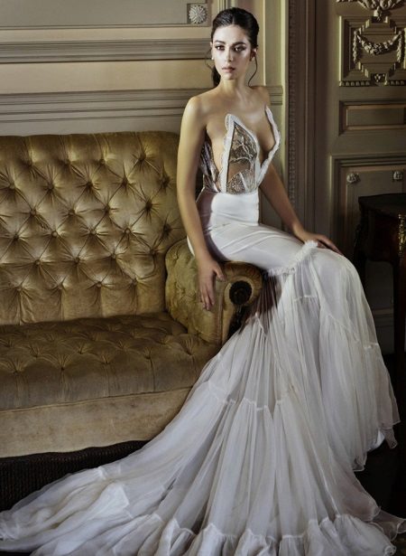 Robe de mariée sans bretelles