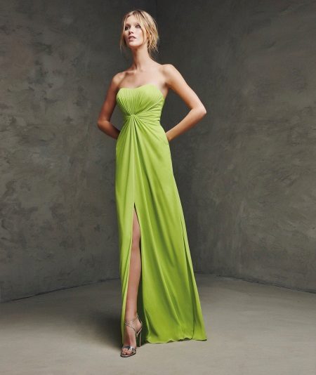 Robe taille haute sans bretelles