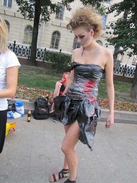 Robe de sac poubelle courte