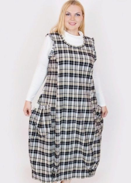 Vérifiez robe robe d'été pour les femmes obèses