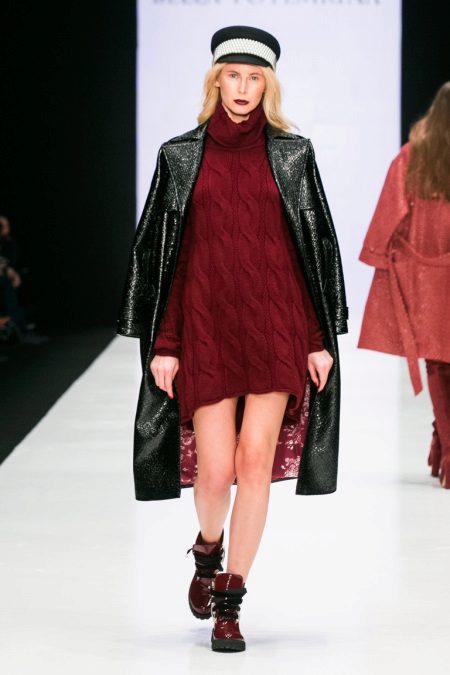 Robe pull en laine tressée