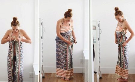 Sarong - Façon d'attacher des Caraïbes