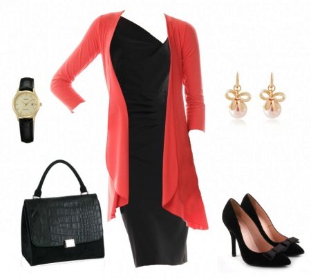 Cardigan vestido preto