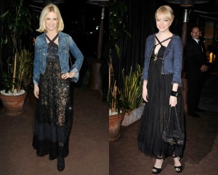 Jaqueta jeans para vestido preto