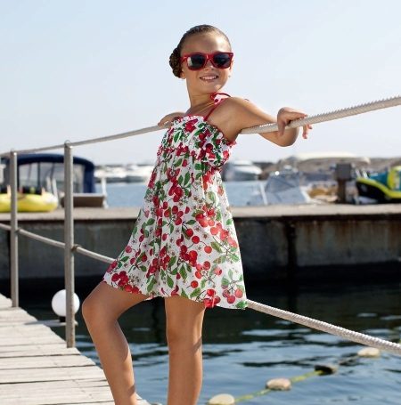 Robe d'été robe d'été en fleur pour fille