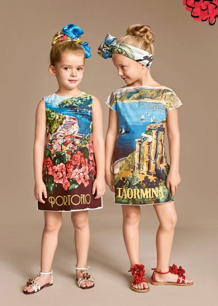 Robe d'été pour fille avec imprimé