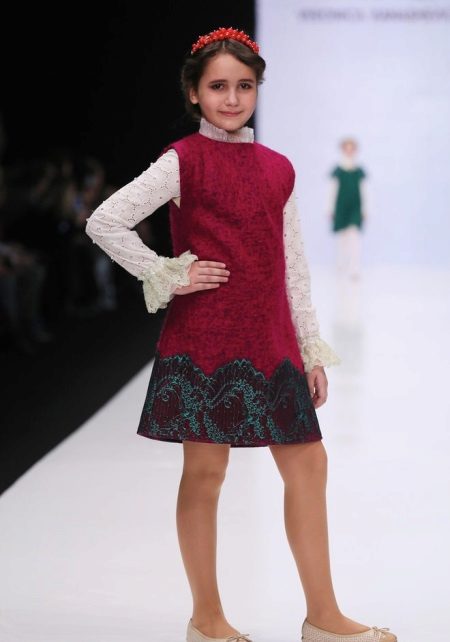 Robe hiver sans manche pour la fille de 10-12 ans