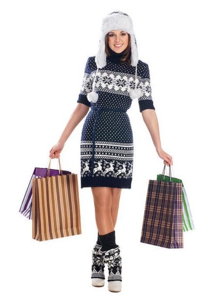 Robe tricotée pour une adolescente
