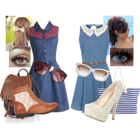 Accessoires pour robes courtes en jean