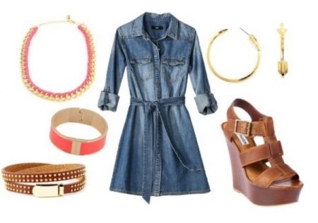 Sandales en osier denim