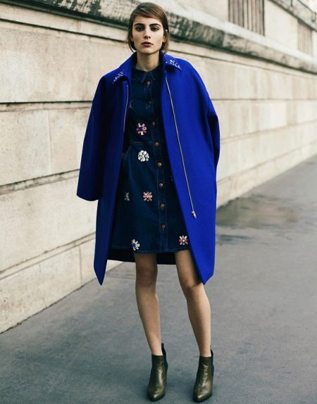Manteau à robe chemise en jean