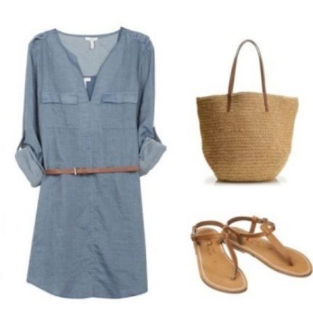 Sac tissé pour robe chemise d'été