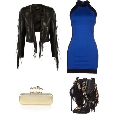 Robe bleue avec veste