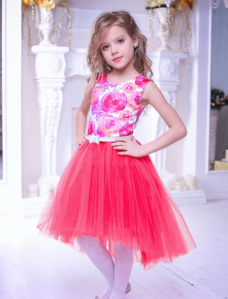 Robe de cocktail pour les filles rouge