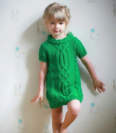 Robe tunique en maille pour fille 5 ans