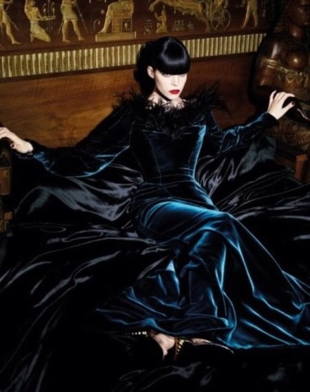 Robe de soirée en velours