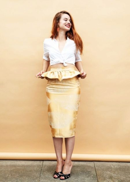 Jupe crayon taille haute